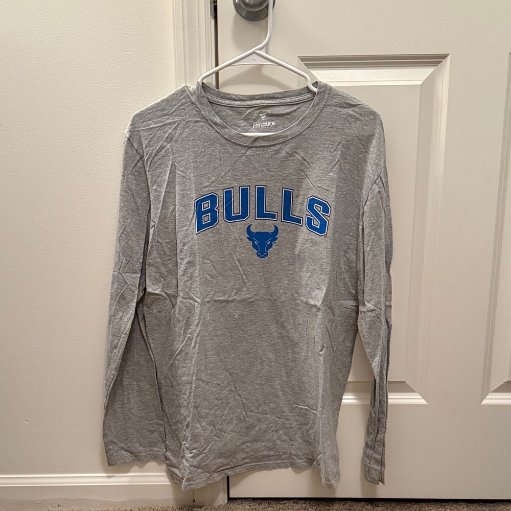Gray Bulls Long Sleeve Shirt